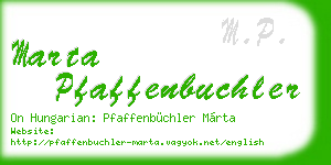 marta pfaffenbuchler business card