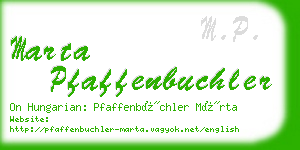 marta pfaffenbuchler business card